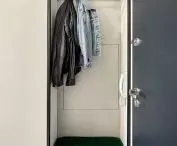 Seat and hanger in the vestibule