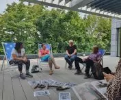 rooftop community garden and the residents who create it