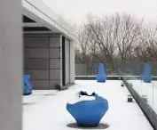 Alicia Patanowska's objects on the roof of the House of Utopia