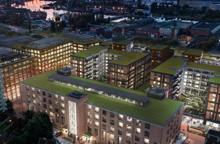 Montownia widok z lotu ptaka