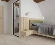 Sypialnia na piętrze mieszkania