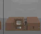 The studio and apartment are located in a 1950s barn