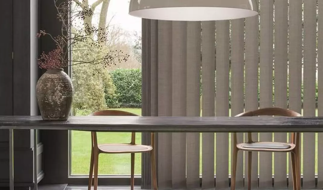 Bright stripes visually warm up the interior