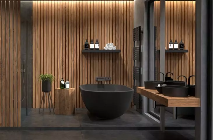 Thermal wood for bathrooms - the DECORATIVE WOOD program