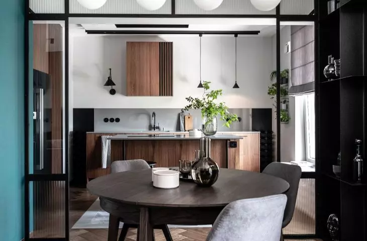 view of the kitchen from the living room