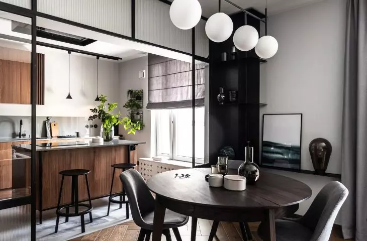 view of the kitchen from the living room