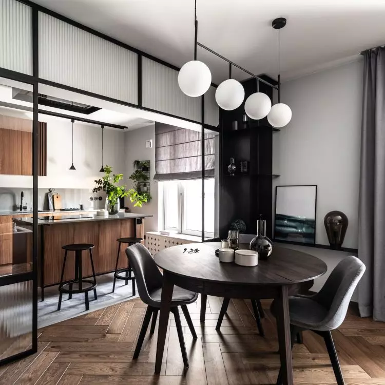view of the kitchen from the living room