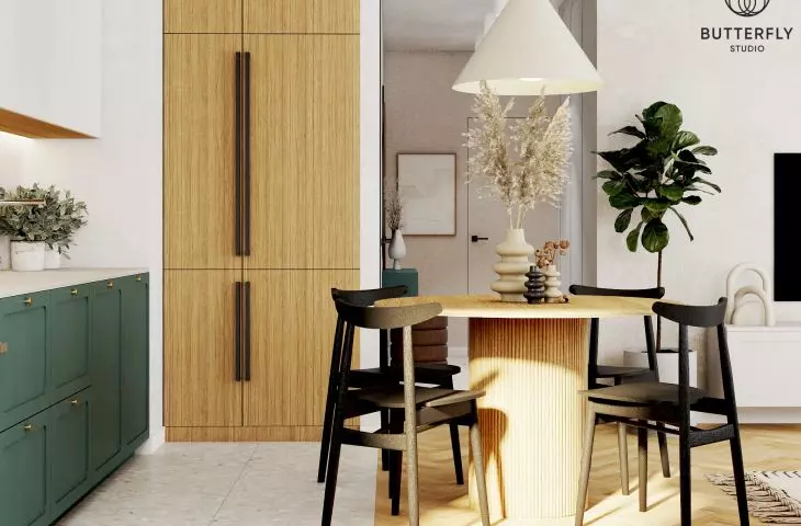 Kitchen overlooking the lobby