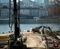 Construction of the footbridge