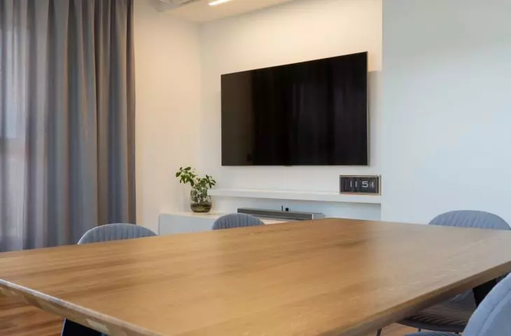 View of the living room from the dining room