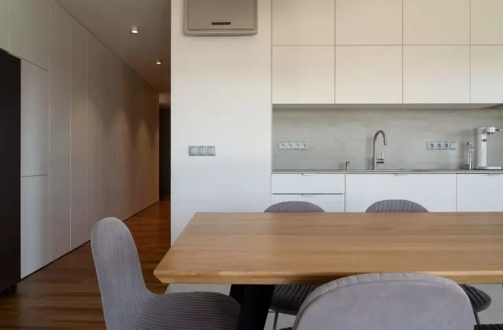 kitchenette with lobby and dining area