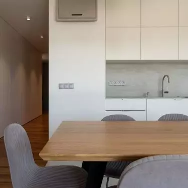 kitchenette with lobby and dining area