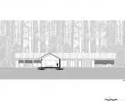 House in a clearing, cross-section