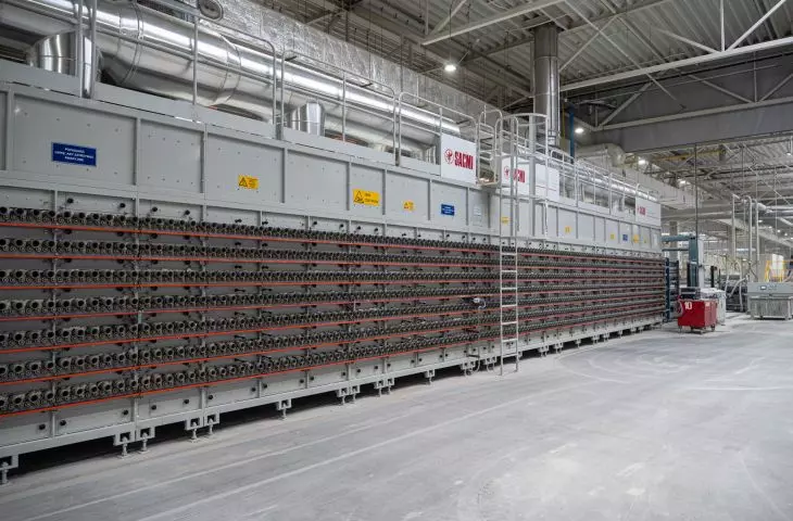 New production line for large-format ceramic tiles