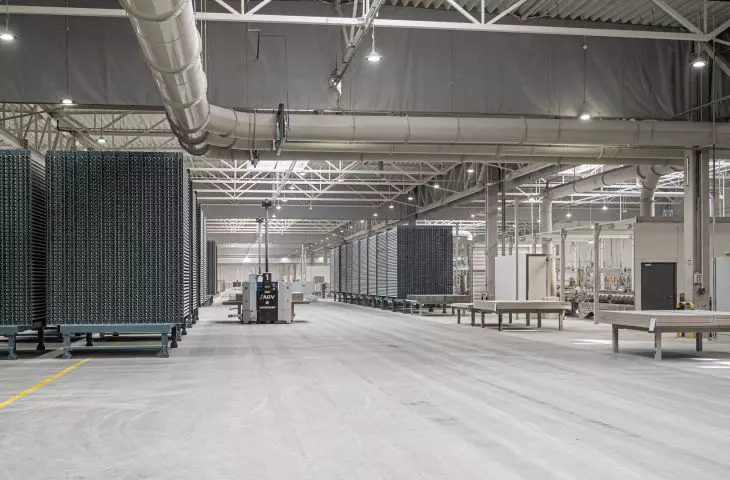 New production line for large-format ceramic tiles