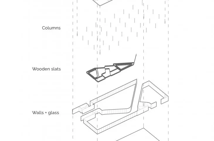 Långhus axonometry