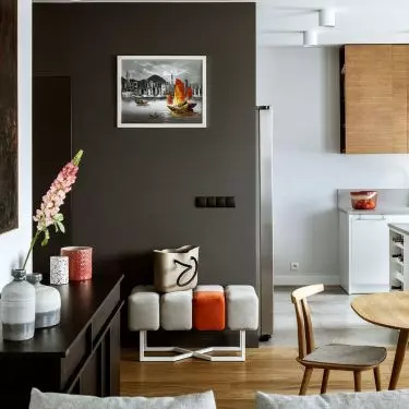 view of the kitchen from the living room