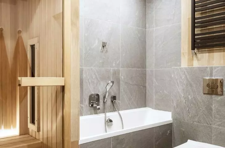 Toilet with sauna