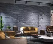  Salon z wykorzystaniem cegły BRISBANE