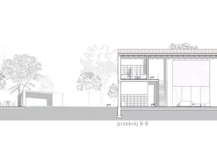 Projekt Multitopia, przekrój A-A, B-B