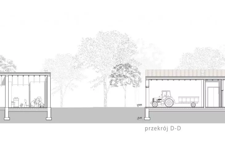 Projekt Multitopia, przekrój C-C, D-D
