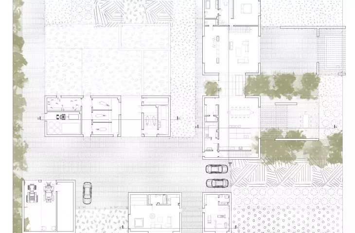 Multitopia project, first floor plan of the premise