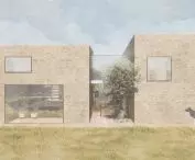 The walls of the buildings are made of stone masonry