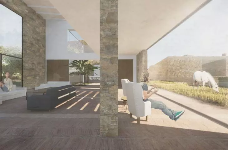 Projekt Multitopia, salon i atrium
