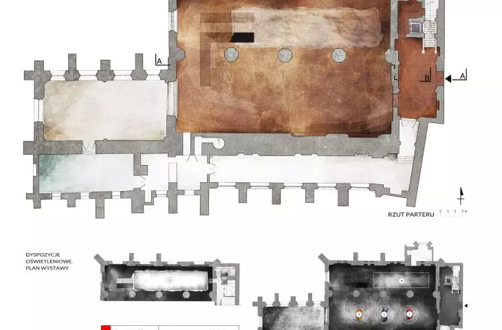 Projekt „Galeria EL – przestrzeń uwolniona”, rzut parteru