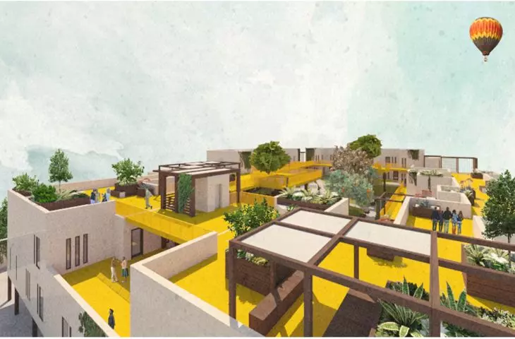 Co-life 2.0 project, terraces with vegetation