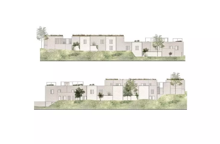 Co-life 2.0 project, south and north elevations
