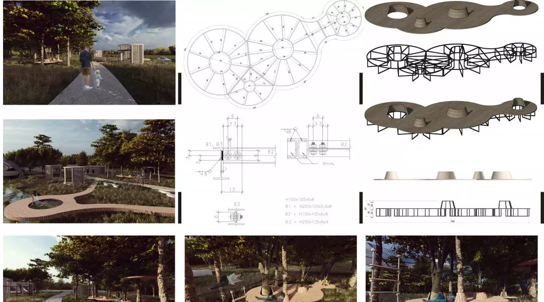 Wyróżnienie w konkursie na projekt stacji przystankowych Mariny Gliwice