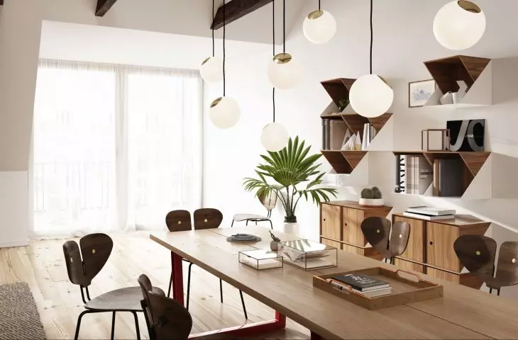 Moth collection chair and Bright Spot lamps - office