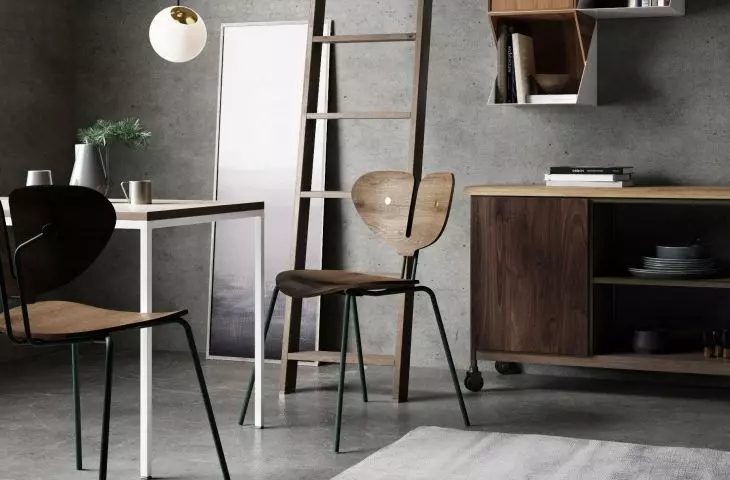 Moth collection chair and Bright Spot lamps - office