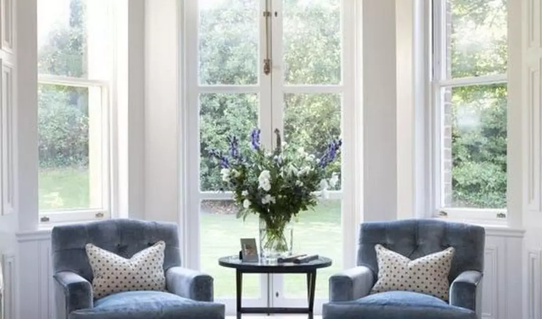 Comfortable furniture in a romantic arrangement