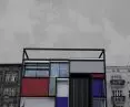 Projekt Centrum artystycznego w Łodzi, elewacja inspirowana neoplastycyzmem 