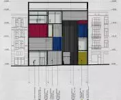 Design of the Art Center in Lodz, front elevation