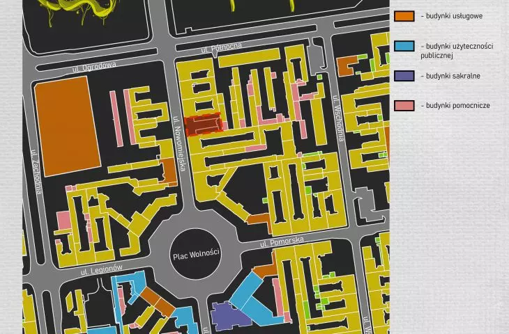 Projekt Centrum artystycznego w Łodzi, kontekst urbanistyczny