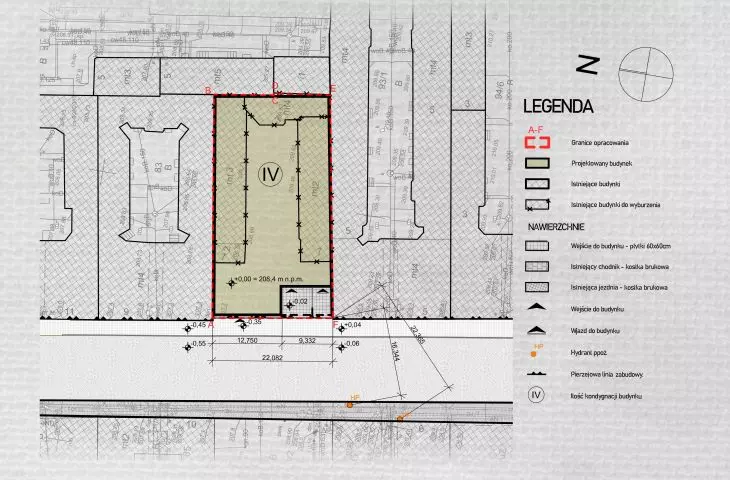 Projekt Centrum artystycznego w Łodzi, plan zagospodarowania terenu