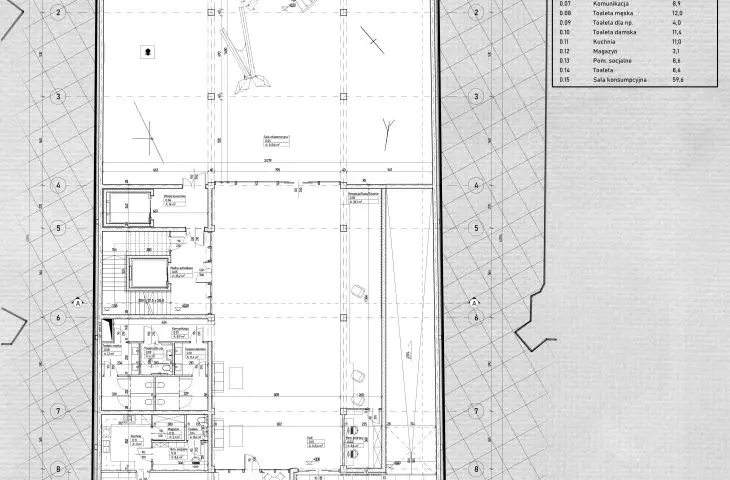 Design of the Art Center in Lodz, ground plan