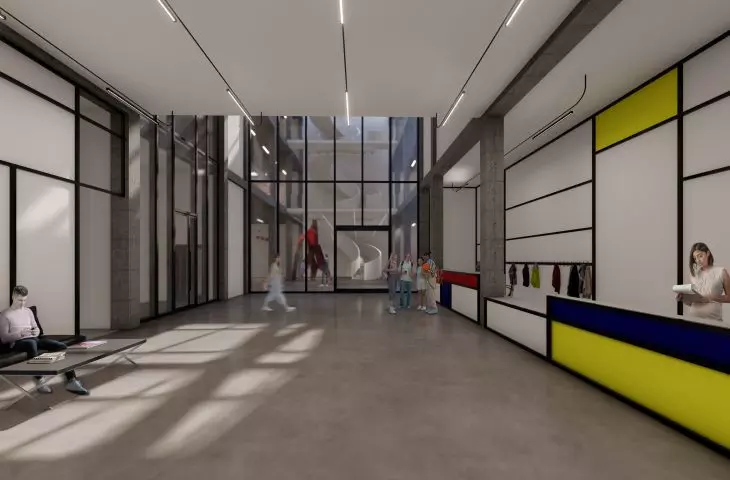 Design of the Art Center in Lodz, lobby