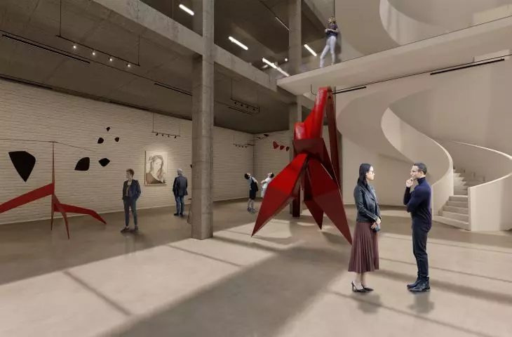 Art center project in Lodz, exhibition space