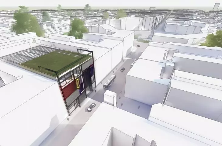 Projekt Centrum artystycznego w Łodzi to plomba między kamienicami