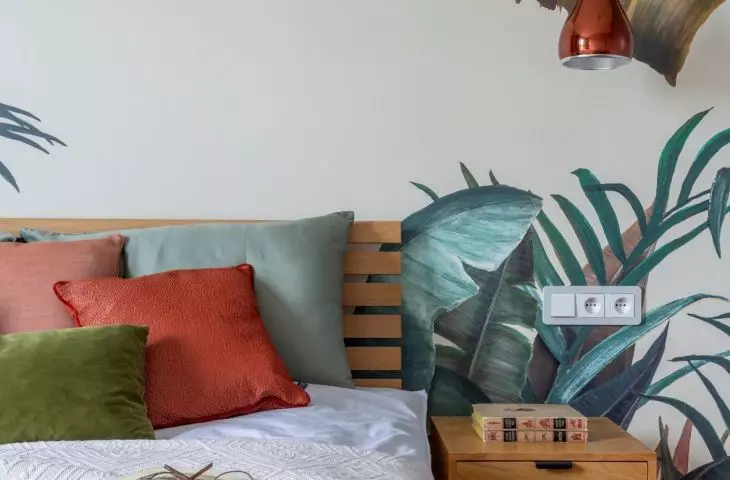Wallpaper is an essential element of the bedroom
