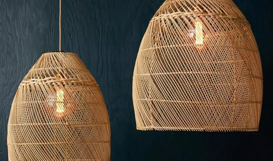 Rattan lamp covers