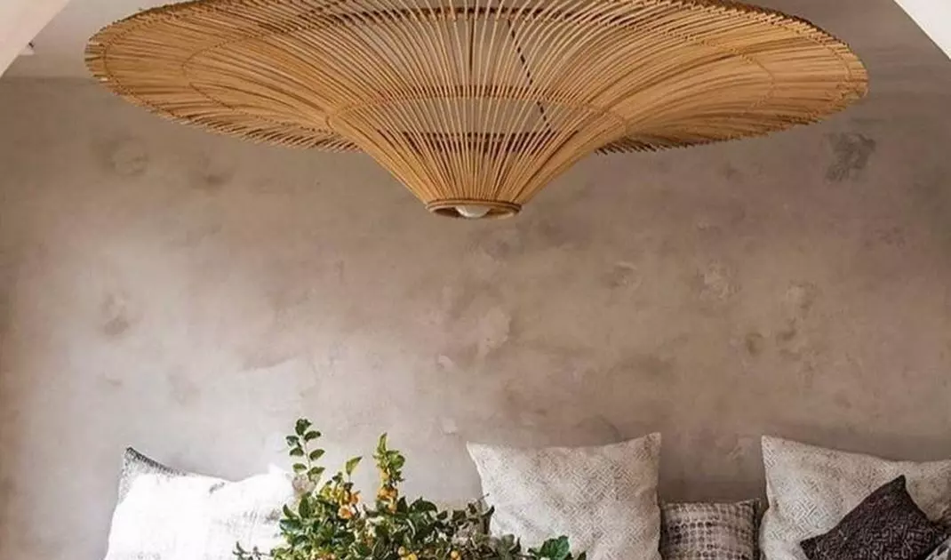 Wicker lamp cover
