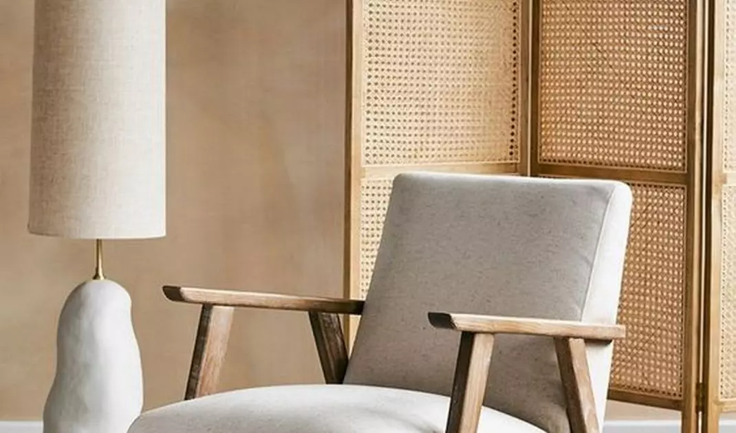 Aesthetic screen made of rattan