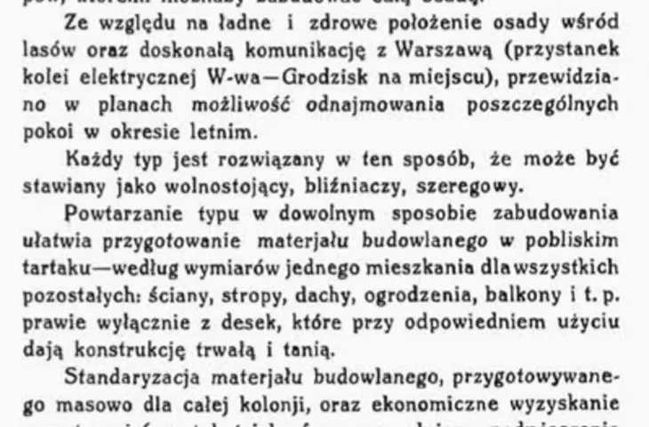 Fragment artykułu o nowych typach domków drewnianych