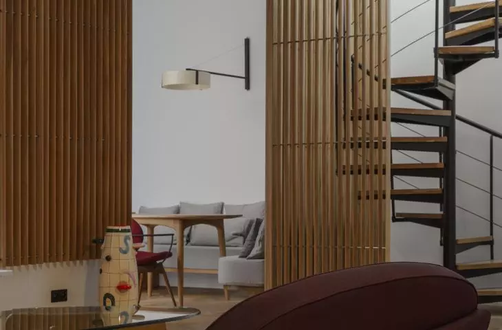 View of the stairs to the upper part of the apartment