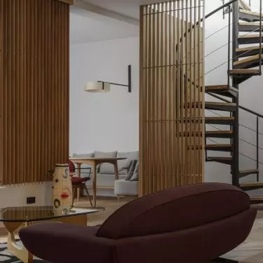 View of the stairs to the upper part of the apartment